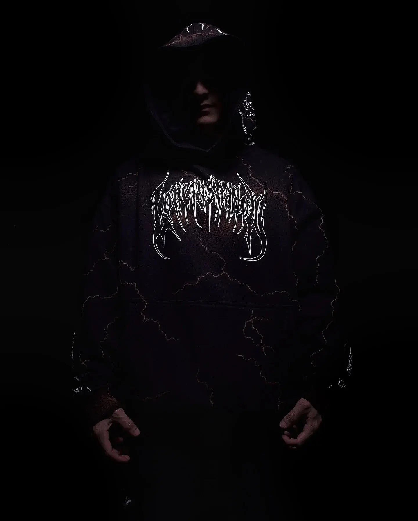 Y2K Harajuku Gothic Style White Oversized Hoodie with Intricate Skull Graphic Print Elaborate Holy Writ Script Design Streetwear - Ghost District