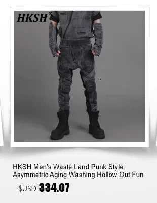 HKSH Men's Darkwear Spring Autumn New Tide Personality Tactical Jacket Japanese Safari Style Chic Coat Hooded Techwear HK0012 - Ghost District