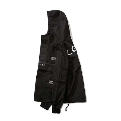 HKSH Men's Darkwear Spring Autumn New Tide Personality Tactical Jacket Japanese Safari Style Chic Coat Hooded Techwear HK0012 - Ghost District