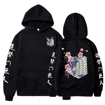 Anime Hoodie Mens Fashion Warm Sweatshirt Graphical Printed Hip Hop Hoodies Casual Streetwear Spring Autumn New Hoody Ghost District