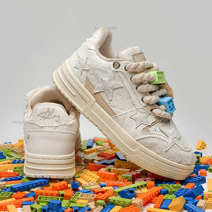 Women Sneakers Man Retro Star Y2K Punk Rap Street Shoes for Male  Fashion Skate Shoes Couple Casual Shoes Unisex Designer Tennis - Ghost District