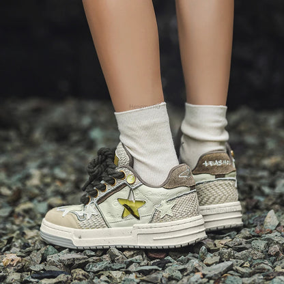 Women Sneakers Man Retro Star Y2K Punk Rap Street Shoes for Male  Fashion Skate Shoes Couple Casual Shoes Unisex Designer Tennis - Ghost District