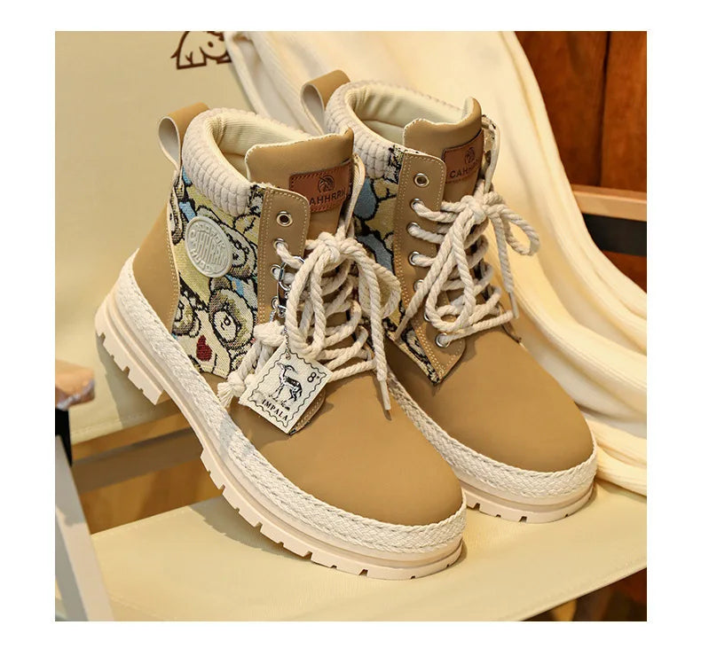New Men's Winter Boots Outdoor Platform Boots 2023 Designer Men's Shoes Comfortable Desert Boots Street Style Motorcycle Boots - Ghost District