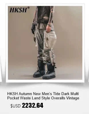 HKSH Spring Autumn New Man Tide Dark Functional Heavy Cloak Multi Pockets Jackets Loose Handsome Yamamoto Techwear Trench HK5607 Ghost District