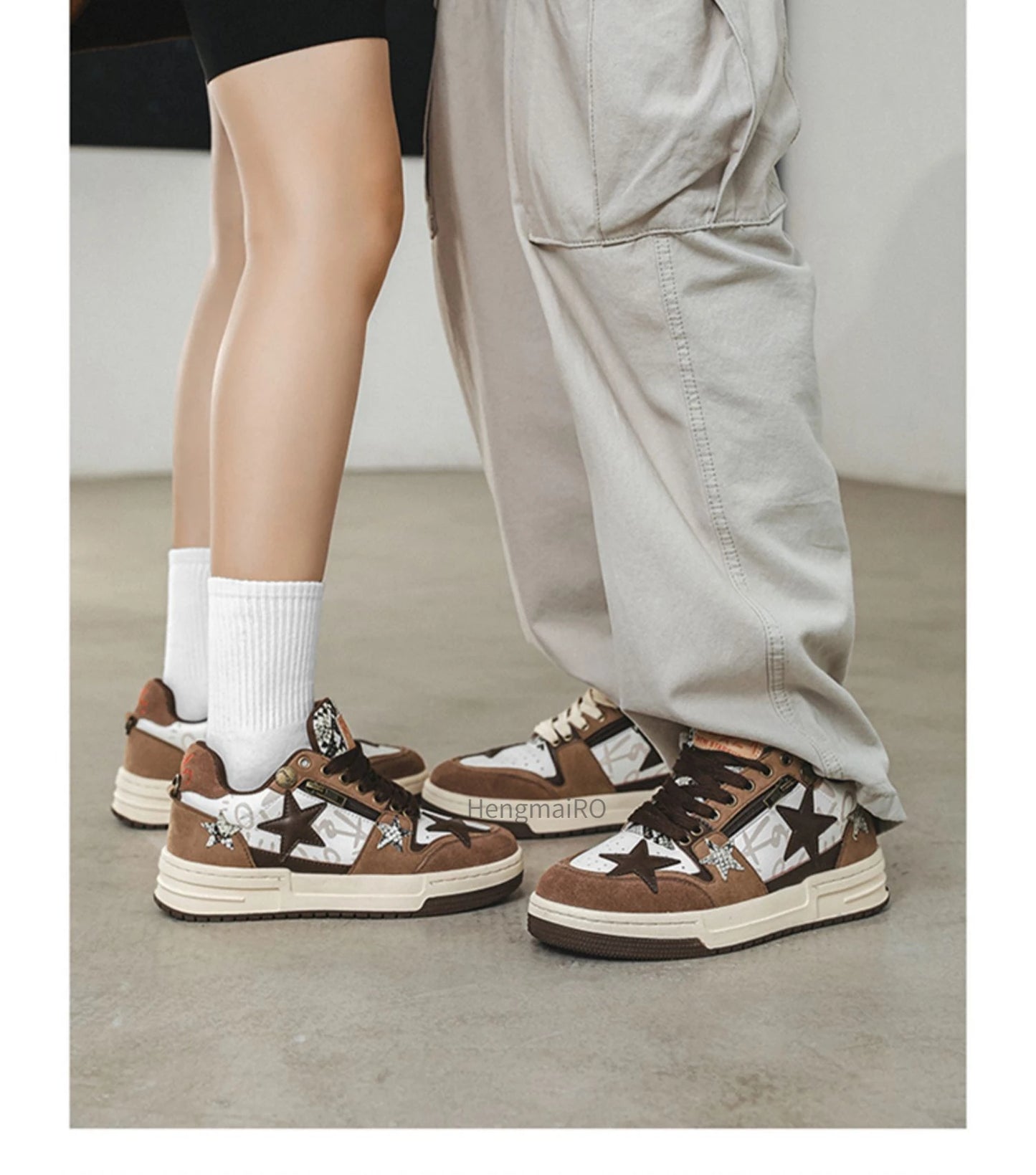 Women Sneakers Man Retro Star Y2K Punk Rap Street Shoes for Male  Fashion Skate Shoes Couple Casual Shoes Unisex Designer Tennis - Ghost District