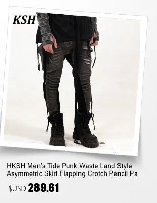 HKSH Spring Autumn New Man Tide Dark Functional Heavy Cloak Multi Pockets Jackets Loose Handsome Yamamoto Techwear Trench HK5607 Ghost District