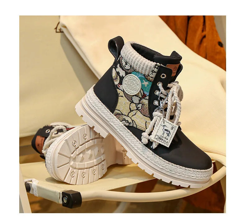 New Men's Winter Boots Outdoor Platform Boots 2023 Designer Men's Shoes Comfortable Desert Boots Street Style Motorcycle Boots - Ghost District