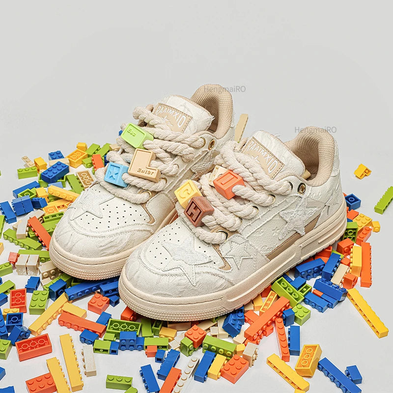 Women Sneakers Man Retro Star Y2K Punk Rap Street Shoes for Male  Fashion Skate Shoes Couple Casual Shoes Unisex Designer Tennis - Ghost District