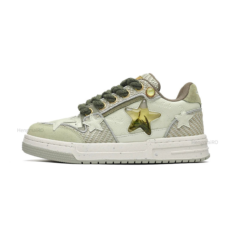 Women Sneakers Man Retro Star Y2K Punk Rap Street Shoes for Male  Fashion Skate Shoes Couple Casual Shoes Unisex Designer Tennis - Ghost District