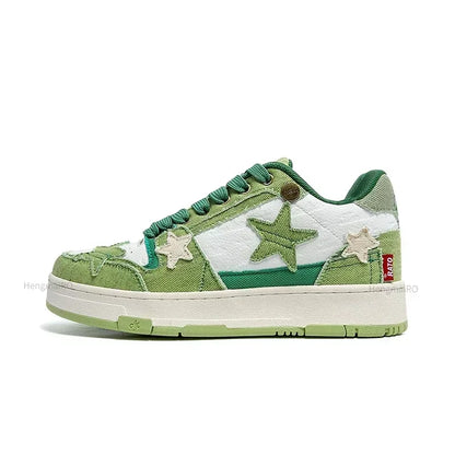 Women Sneakers Man Retro Star Y2K Punk Rap Street Shoes for Male  Fashion Skate Shoes Couple Casual Shoes Unisex Designer Tennis - Ghost District