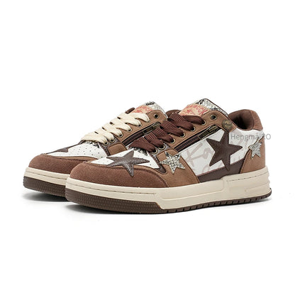 Women Sneakers Man Retro Star Y2K Punk Rap Street Shoes for Male  Fashion Skate Shoes Couple Casual Shoes Unisex Designer Tennis - Ghost District