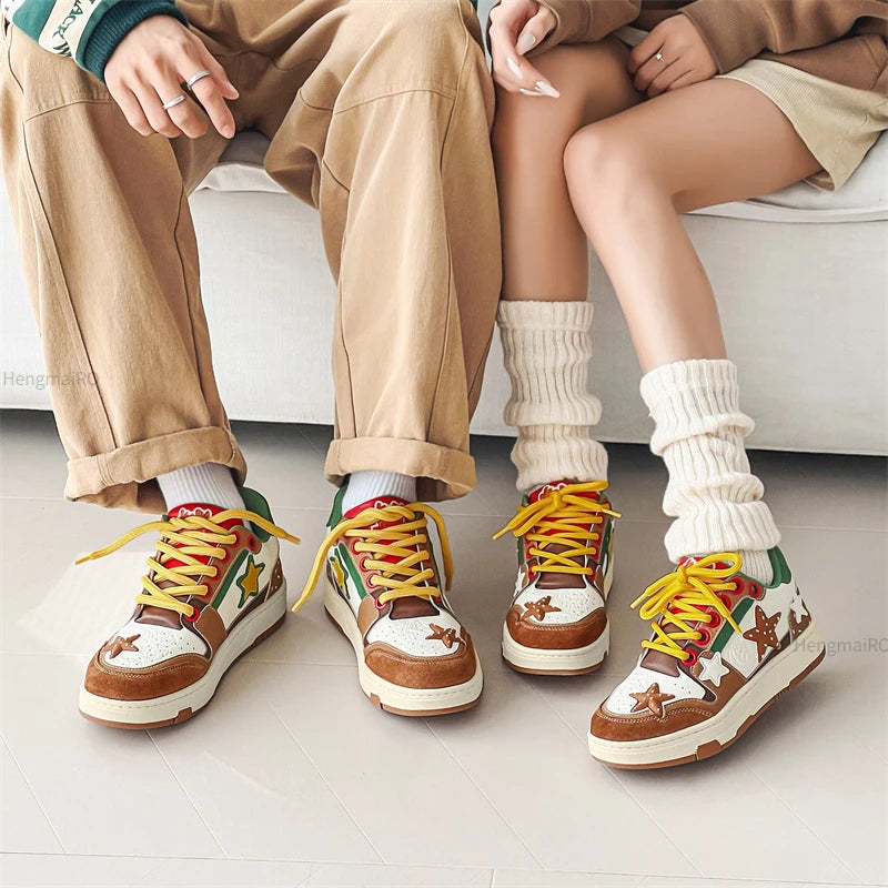 Women Sneakers Man Retro Star Y2K Punk Rap Street Shoes for Male  Fashion Skate Shoes Couple Casual Shoes Unisex Designer Tennis - Ghost District
