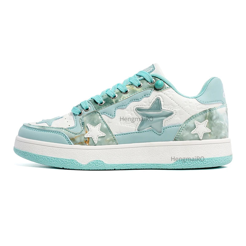 Women Sneakers Man Retro Star Y2K Punk Rap Street Shoes for Male  Fashion Skate Shoes Couple Casual Shoes Unisex Designer Tennis - Ghost District