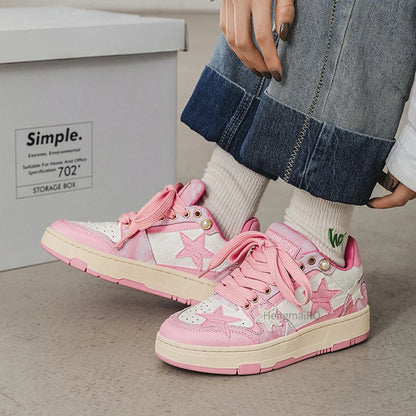 Women Sneakers Man Retro Star Y2K Punk Rap Street Shoes for Male  Fashion Skate Shoes Couple Casual Shoes Unisex Designer Tennis - Ghost District