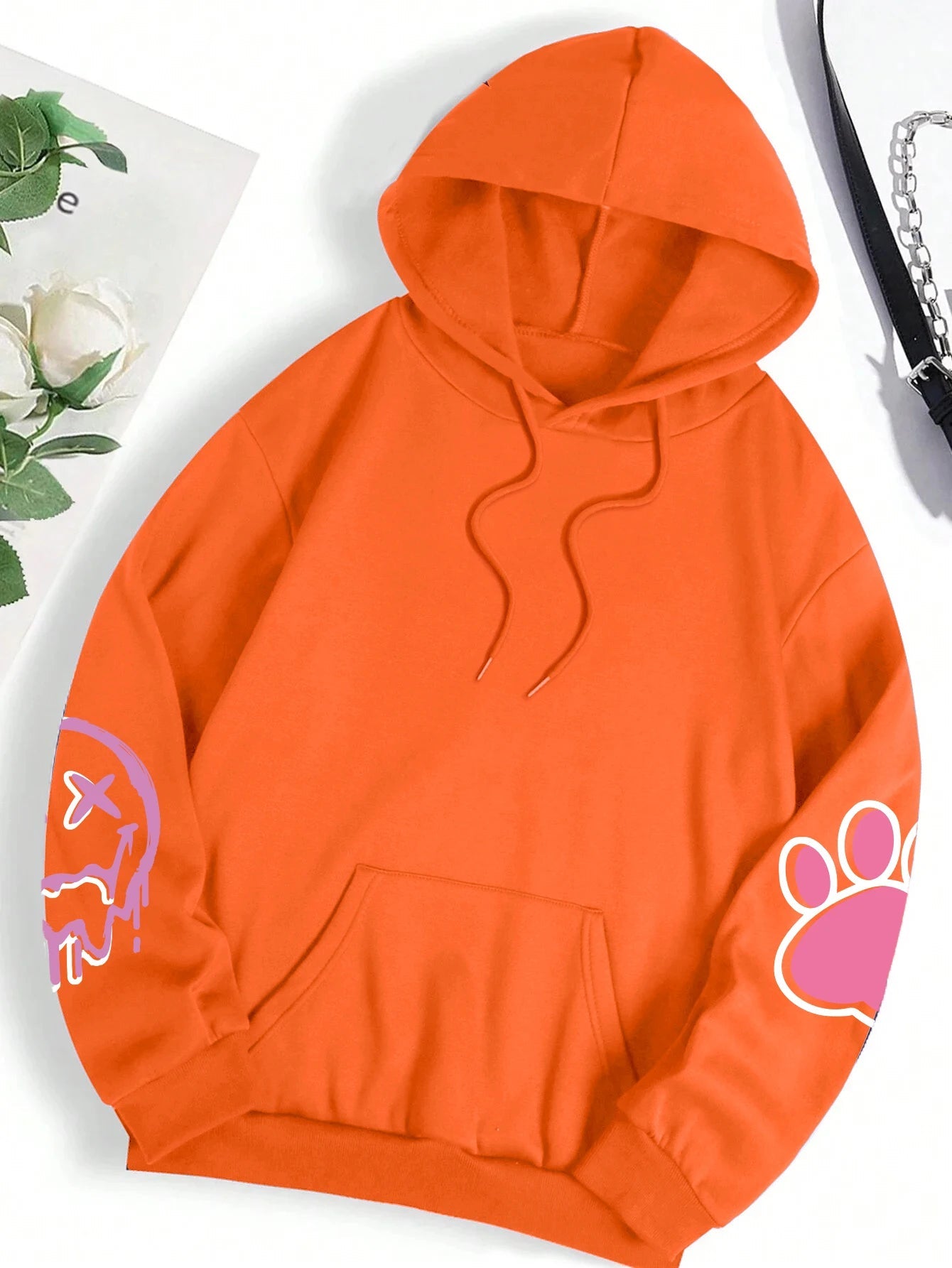 Hip Hop Street Casual Printed Female Hoodies Fashion Hoodie Oversize Loose New Sweatshirts Autumn Warm Fleece Clothing Ghost District