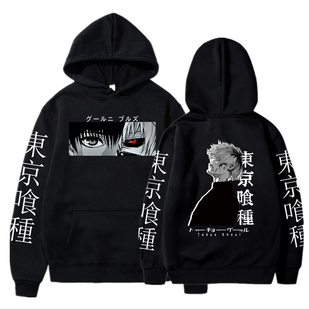 Anime Hoodie Mens Fashion Warm Sweatshirt Graphical Printed Hip Hop Hoodies Casual Streetwear Spring Autumn New Hoody Ghost District