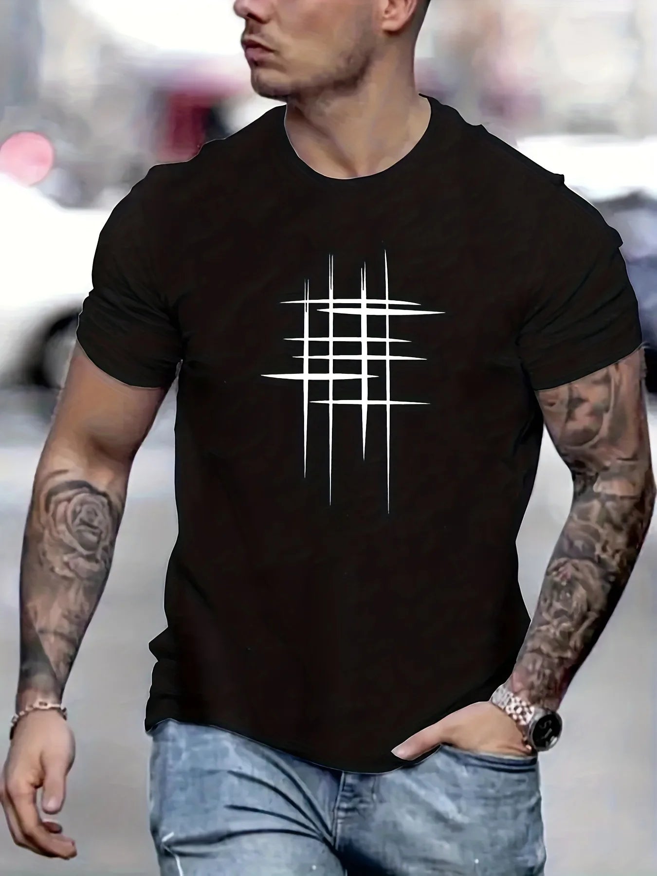 Men T-shirts 2023 Summer Streetwear High Street Gothic Skull Tshirt Loose Oversized Short-sleeved T shirt Dark Anime Men Y2k Top Ghost District